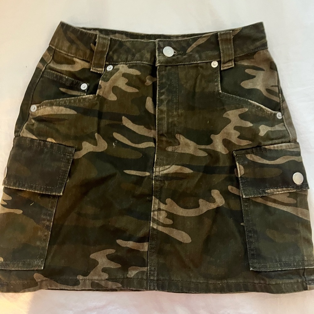 Camouflage Camo Topshop Cargo Skirt Size 4